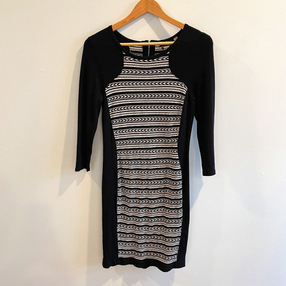 Black and White Sweater Dress
